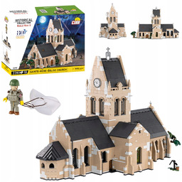 Klocki Cobi 2299 Kościół w Sainte-Mère-Église Hc WW2