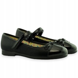 Balerinki dziewczęce czarne Wojtyłko r.29