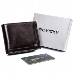 Skórzany rozbudowany portfel męski RFID Rovicky
