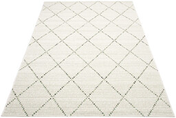 Edinos Z Kremowo-zielony dywan sznurkowy skandynawski T0-W76