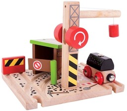 Tor drewniany z kopalnią węgla BJT255-Bigjigs Rail, kolejki