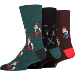 Gentle Grip 3PACK bezuciskowe skarpety męskie Gnomes, bawełniane,