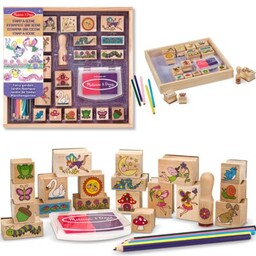 MELISSA&DOUG Zestaw kreatywny Drewniane stempelki Wróżkowy Ogród