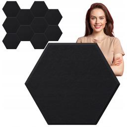 Panel ścienny akustyczny 3D samoprzylepny hexagon filcowy zagłówek