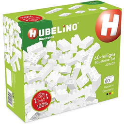 Hubelino #420602 60-częściowy zestaw klocków, białe klocki, kompatybilne