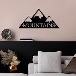 Stylowe, czarne dekoracyjne akcesoria ścienne, 62 x 30