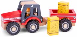 New Classic Toys Traktor Z Przyczepą I Sianem