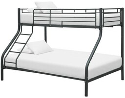 Łóżko piętrowe metalowe 140x200, 90x200 Czarny