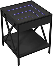 Edinos Czarny stolik kawowy z diodami LED R9-A71