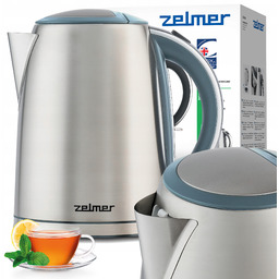Czajnik Elektryczny Zelmer Bezprzewodowy Stal Nierdzewna Cichy 1,7L