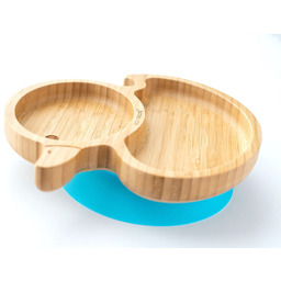 Ecorascals, Miseczka bambusowa z przyssawką, Kaczuszka, Niebieska
