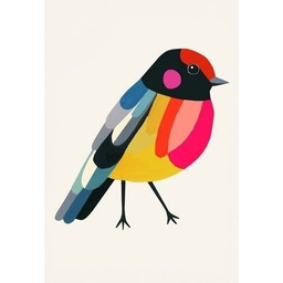 PUZZLE Vintage Retro Sztuka Ptak A3 252 el