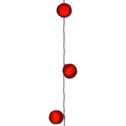 A790R GUIRNALDA PIŁKA TERCIOPELO CZERWONY - 3,40 m