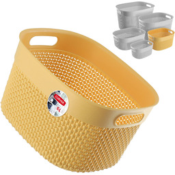 Koszyk prostokątny 6L Curver Filo Recycled, żółty