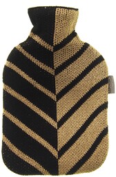 Fashy Termofor w osłonie sweterek czarno złoty 2l