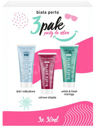 BIAŁA PERŁA Zestaw 3 past do zębów 3x30