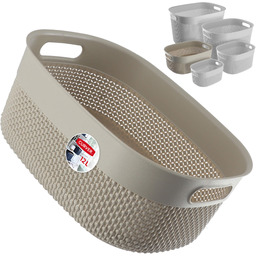 Koszyk prostokątny 12L Curver Filo Recycled, beżowy