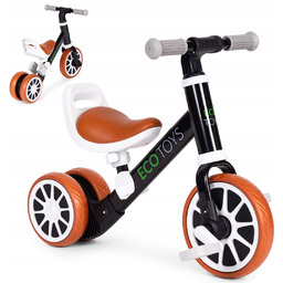 Rowerek biegowy jeździk z pedałami 2w1 czarny Ecotoys