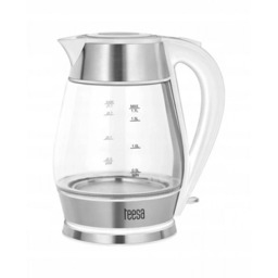 Czajnik elektryczny bezprzewodowy szklany biały 2200W 1,7L Teesa
