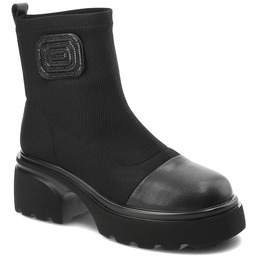 Artiker Czarne Botki Eleganckie Obuwie Damskie