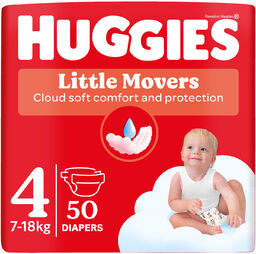 Huggies Little Movers, pieluchy, Disney, rozmiar 4, 7-18