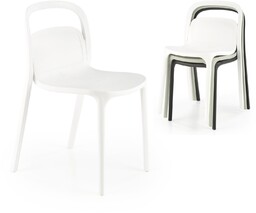 Krzesło plastikowe k490 biały halmar