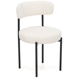 Krzesło tapicerowane HZ01 ecru baranek boucle