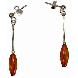 Kolczyki z bursztynem