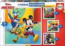 Mickey & Friends actieve puzzel 12-16-20-25 stukjes