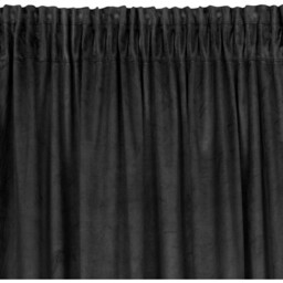 EUROFIRANY Zasłona Angelina 140 x 270 cm Czarno-turkusowy