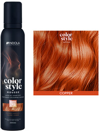 Indola Profession Color Style Mousse, pianka koloryzująca, miedziowy,