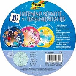 folia 682006  przycięte lampiony konfetti, z przezroczystego