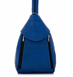Torebka Plecak 2w1 Skórzany Damski Niebieski Atramentowy Rene