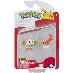 JAZWARES Zestaw figurek Pokémon Battle Rowlet Tatsugiri PKW4052