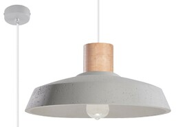 Sollux LAMPA wisząca SL.0282 okrągła OPRAWA betonowy zwis