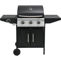 LUND Grill gazowy BAVEN, 3+1, z szafką, czarny,