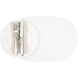 Restaurantware Owalna biała winylowa podkładka - wytłaczana -