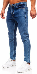 Granatowe spodnie jeansowe męskie regular fit Denley 6067