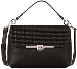 Średniej wielkości torebka skórzana Canaletto z klapką o