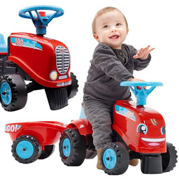 FALK Traktorek GO Czerwony z Przyczepką od 1