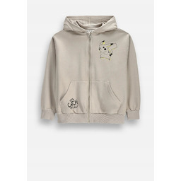 Bluza Dresowa Dziecięca Rozpinana Kaptur Pokemon Szara 152Coccodrillo