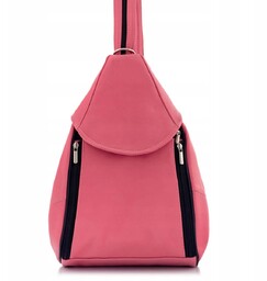 Torebka Plecak 2w1 Damski Skórzany Różowy Elegancki Rene