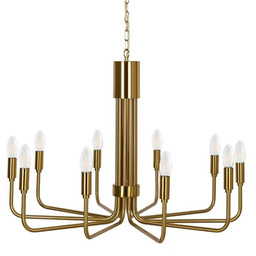 Lindby - Elanova 10 Żyrandol Brass