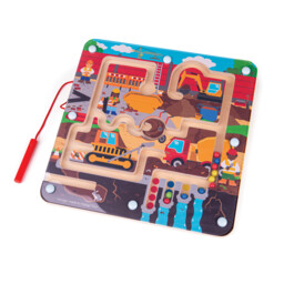 Labirynt magnetyczny dla dzieci Na budowie 34009-Bigjigs Toys,