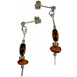 Kolczyki z bursztynem