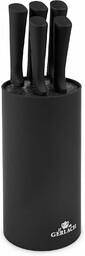 Gerlach Smart Black Zestaw Noży w Bloku, Czarny,