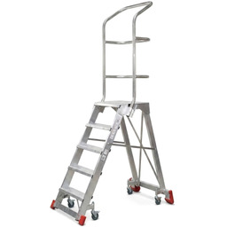 Drabina magazynowa FARAONE 5-stopniowa CM 5LPR- 3,23 m