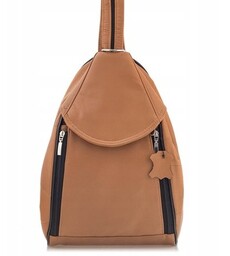 Torebka Plecak 2w1 Damski Skórzany Brązowy Elegancki Rene