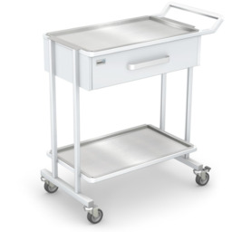 D-02/A.ST zabiegowy wózek oddziałowy z szufladą i tacami