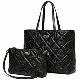 GUESS CZARNA TOREBKA PIKOWANA SHOPPER ZE WZOREM LOGO